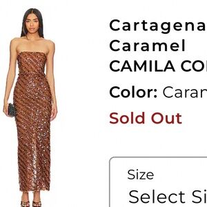 Cartagena Maxi Dress in Caramel CAMILA COELHO Color: Caramel
